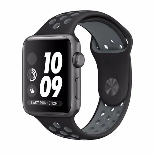 black gray 8 Ремешок Silikon pulseira nato futr apple Uhr 4 группа 42 мм 38 мм iwatch серия 44 мм 40 мм Atmungsaktiv наручная повязка apple uhr - Цвет ремешка: black gray 8