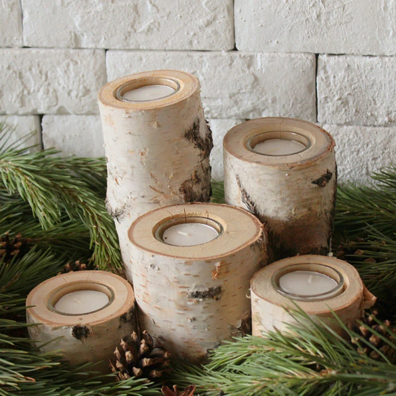 Индивидуальный деревянный подсвечник с свечой сделай сам рукоделие Свадебная