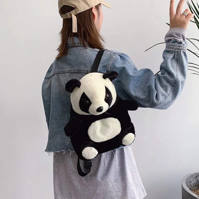 

Fashion School Bags Cartoon Plush Kids Panda Backpack School Bags Mini Backpack Book Bag Cute Mochila Feminina Schoolbag Ins