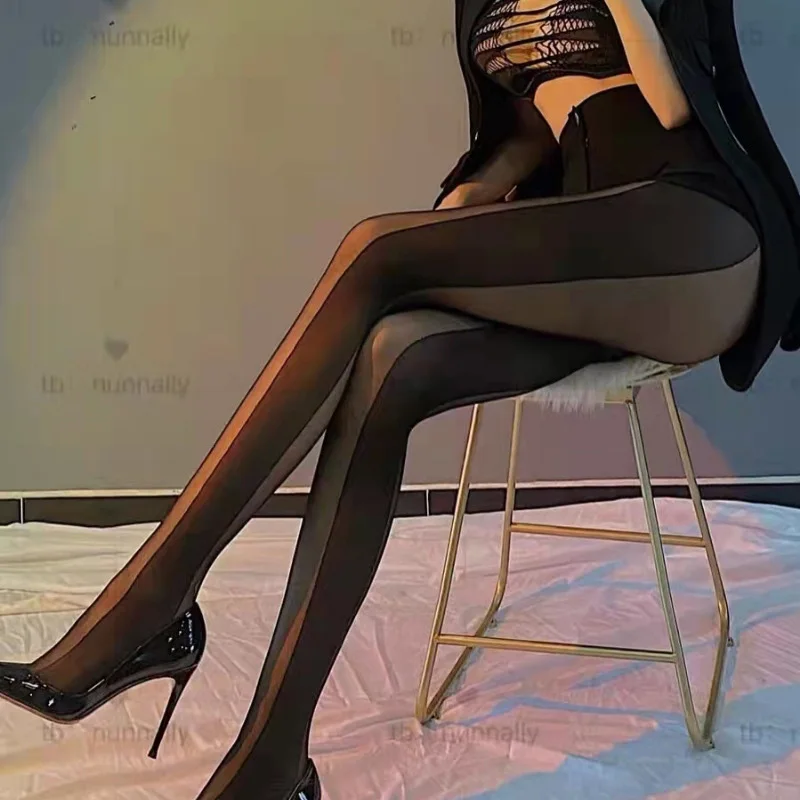 Новинка Популярные черные шелковые чулки сексуальные обтягивающие женские
