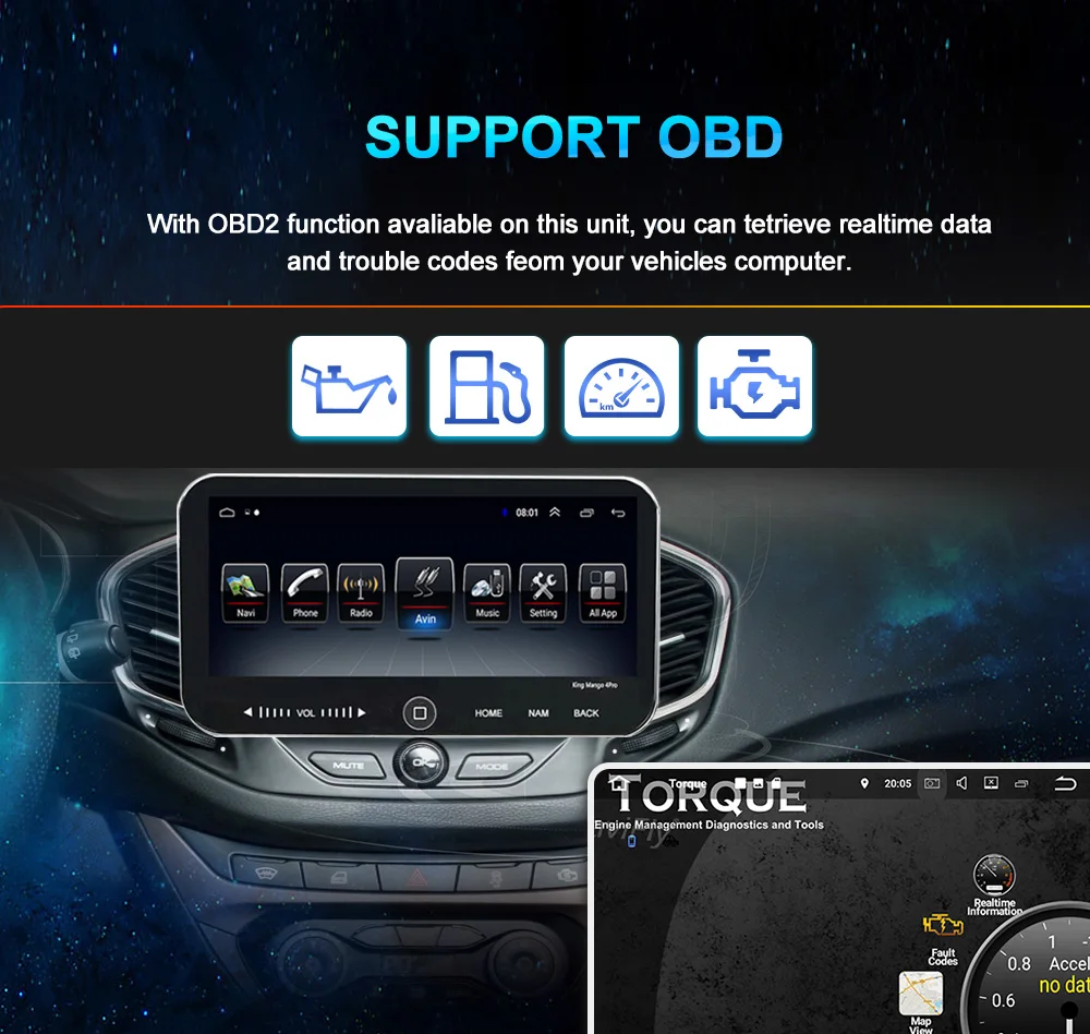 Автомагнитола с восьмиядерным процессором Android 4 Гб ОЗУ 64 ПЗУ 10 25 дюймов DSP для Toyota