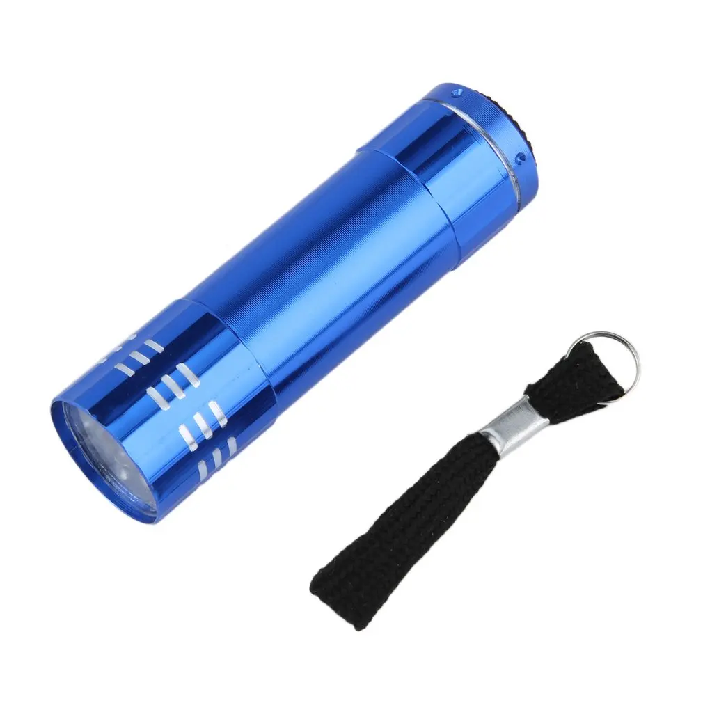 

Water-resistant Lightweight Super Solid 9 LED Mini Ultra Bright outdoor Torch Flashlights Torch Blue Aluminium for Camping