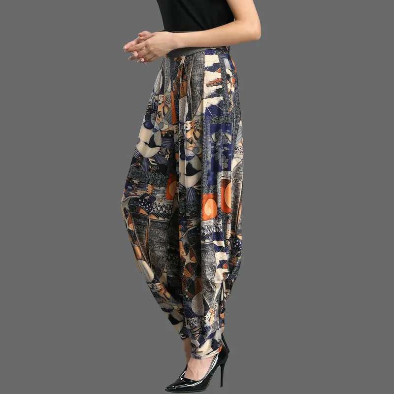 Новинка летние женские широкие брюки с высокой талией свободные повседневные