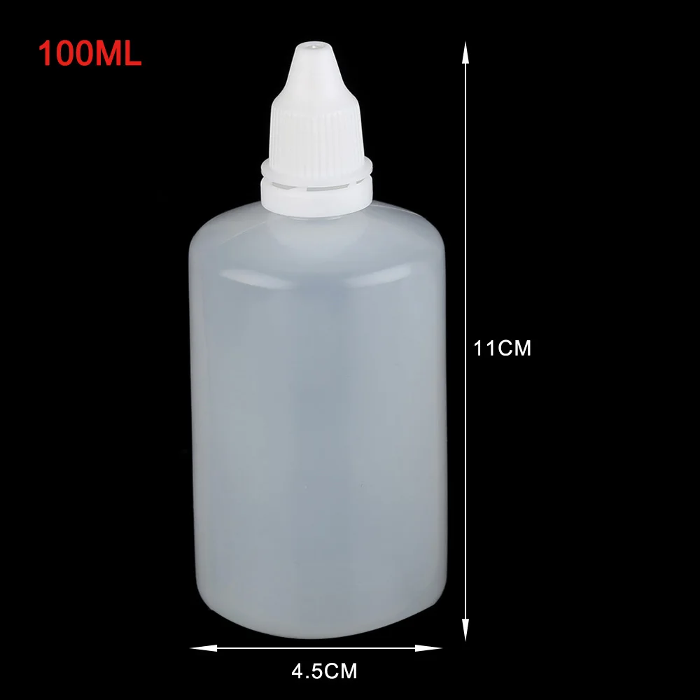 

10-50 Pcs 10~100 ML Eye Liquid Empty Plastic Squeezable Dropper Bottles Sample Drop Refillable Bottle Travel Plastic Container