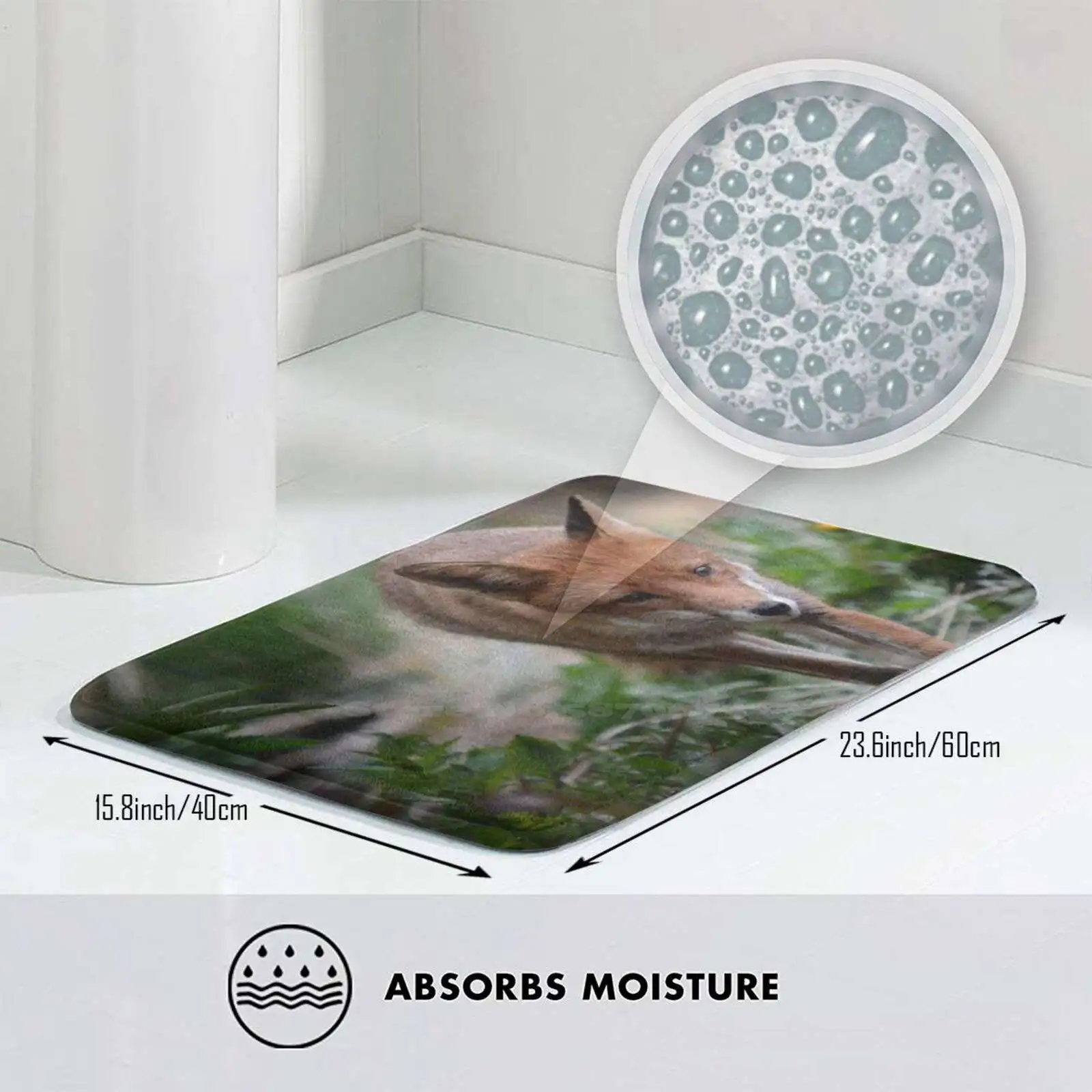 Мягкий домашний Противоскользящий коврик для семьи ковер с изображением лисы