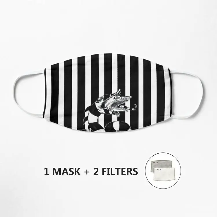 

Маска от Beetlejuice с изображением червя песка, маска унисекс, многоразовая, искусственная, половина лица, рот, забавный, защитный фильтр для лиц...