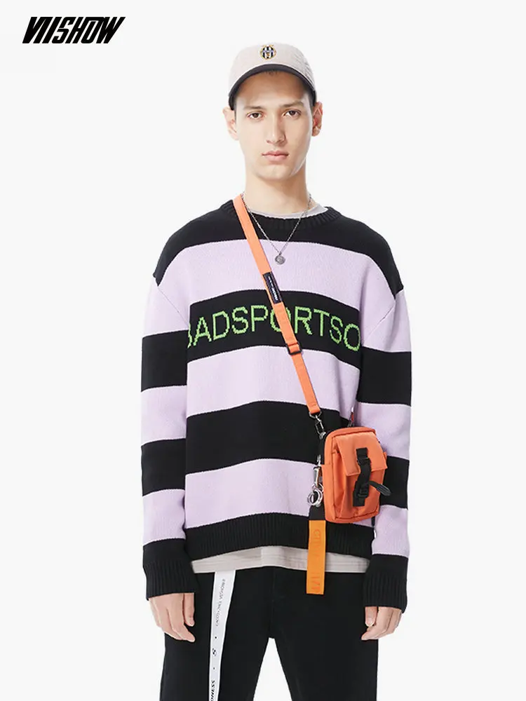 VIISHOW мужской свитер брендовый Полосатый пуловер для мужчин 2018 Pull Homme Hiver