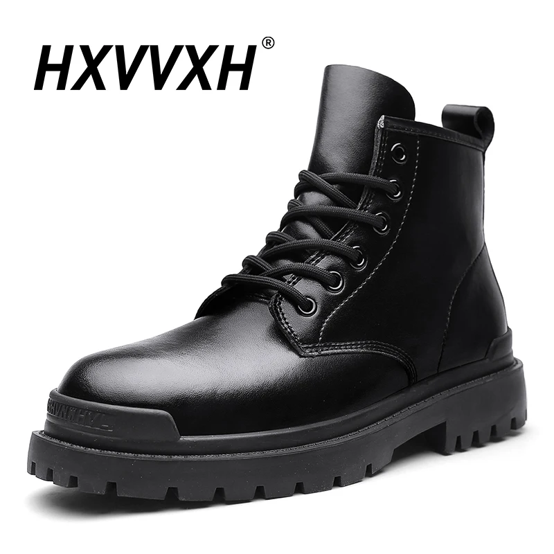

Outdoor Mens Shoes Black Winter Add Faux Fur Warm Casual Basic Genuine Leather Unisex Fastion Ankle Waterproof Women Man Boots