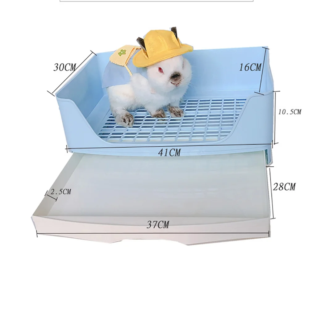 Большой туалет для кроликов горшок угловой лоток подстилка с ящиком сковорода