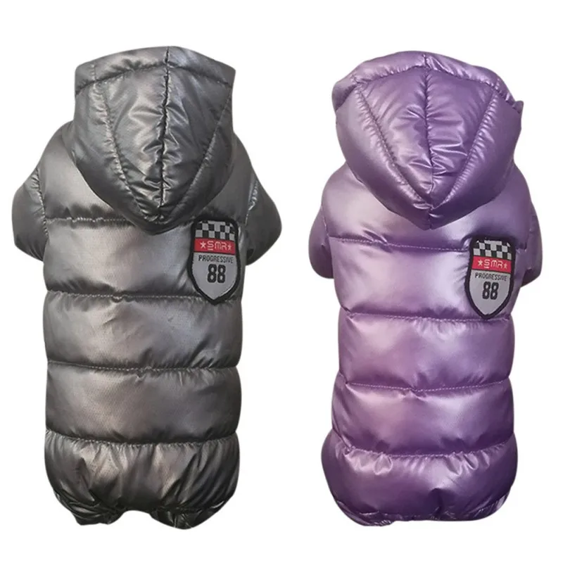 

Теплая одежда для собак, зимний ветрозащитный пуховик с хлопковой подкладкой для маленьких и средних собак, куртка с капюшоном для чихуахуа...