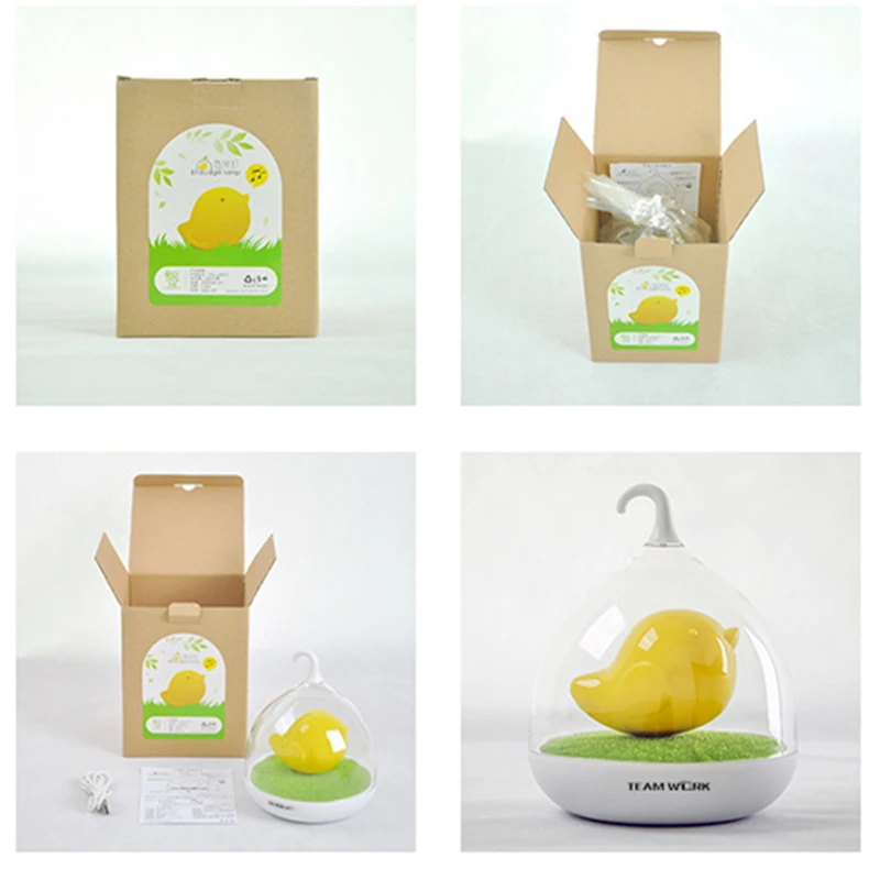 

LED New Strange Bird Night Light Creative Birdcage Bedroom Decoration Light Touch USB Charging Dimming Table Lamp Holiday Gift