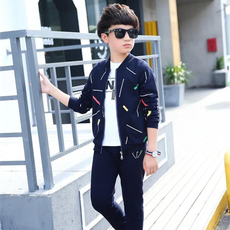 

Boy spring set 2020 new children's clothing boys long sleeves sports sweater 3pcs sets kids fashion coat + T-shirt + pants