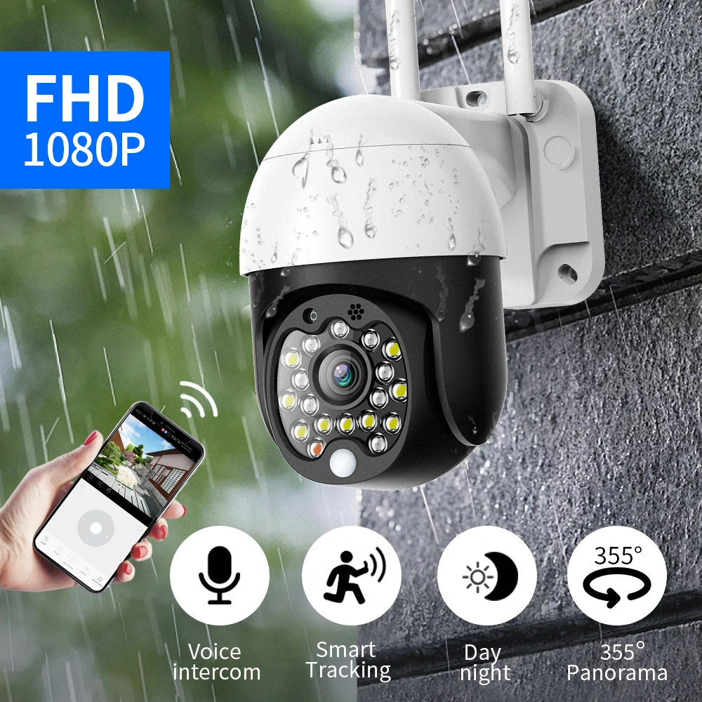 Беспроводная купольная камера видеонаблюдения SDETER 1080P PTZ скоростная Wi Fi CCTV IP Pan Tilt