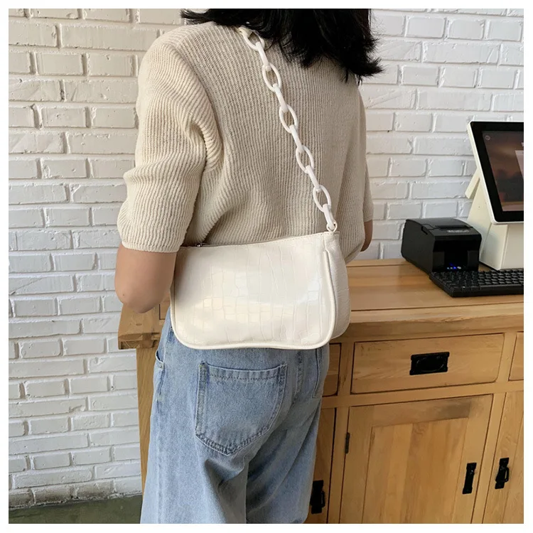 Маленькие сумки на плечо из искусственной кожи с цепочкой карамельных цветов для