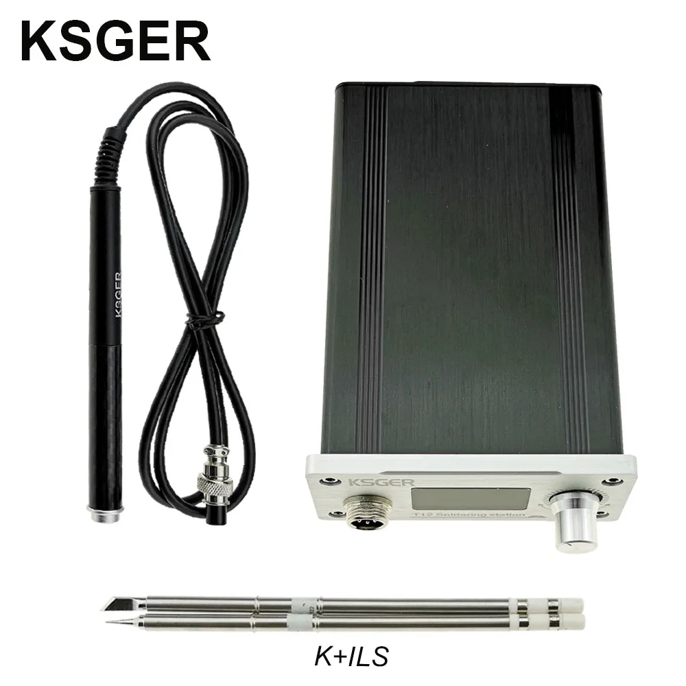 KSGER паяльная станция DIY Kit STM32 2,1 S OLED 1,3 дисплей контроллер температуры цифровой электронный сварочный Утюг T12 железные наконечники - Цвет: sets 10
