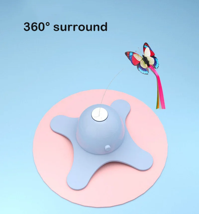 

Cat Automatic Toy Pet Electronic Rotating Butterfly Interactive Toy Teasing Cat Capture Stick Pet Supplies Kitten Accessories