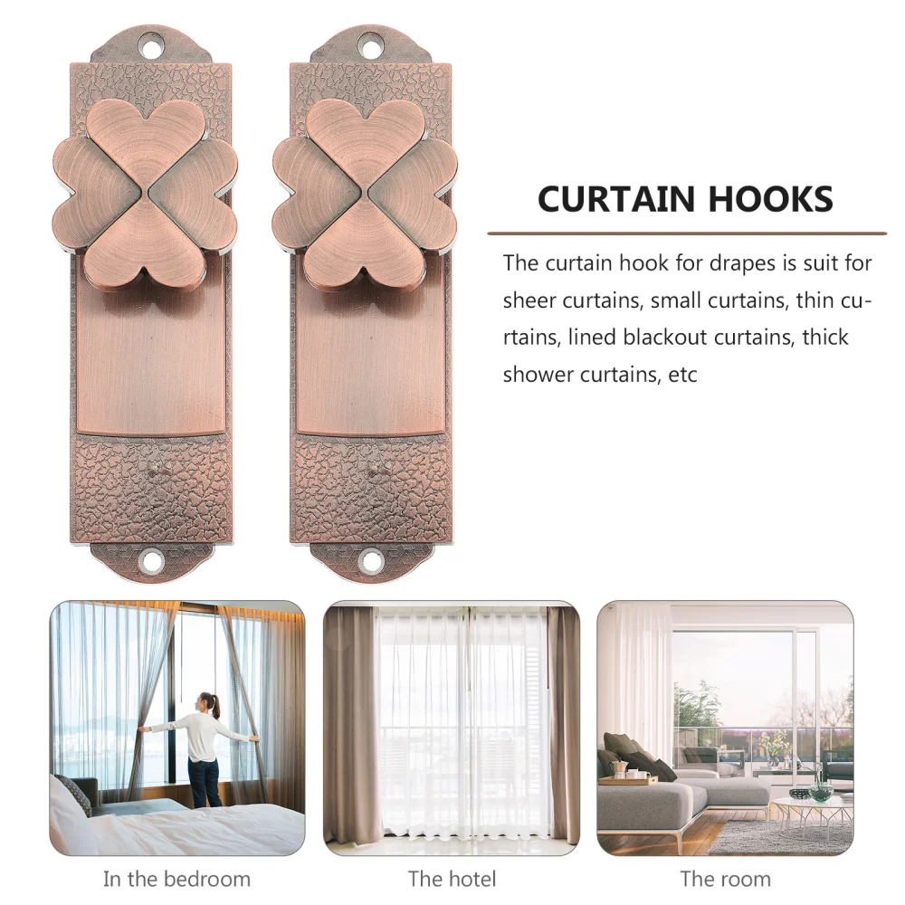 

1 Pair of Household Curtain Hook Decorative Wall Hooks Curtain Holder Adornments