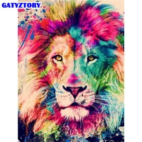 gatyztory paint by numbers for adults animal lion pictures by numbers diy oil painting by numbers 40x50cm home decor
