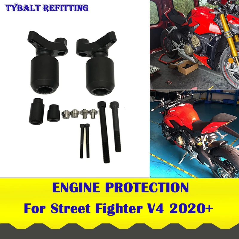 

Для Ducati Streetfighter V4 защита от ударов рамы 2020 + защита двигателя мотоцикла противоударный шариковый пом алюминиевый слайдер защита от падения