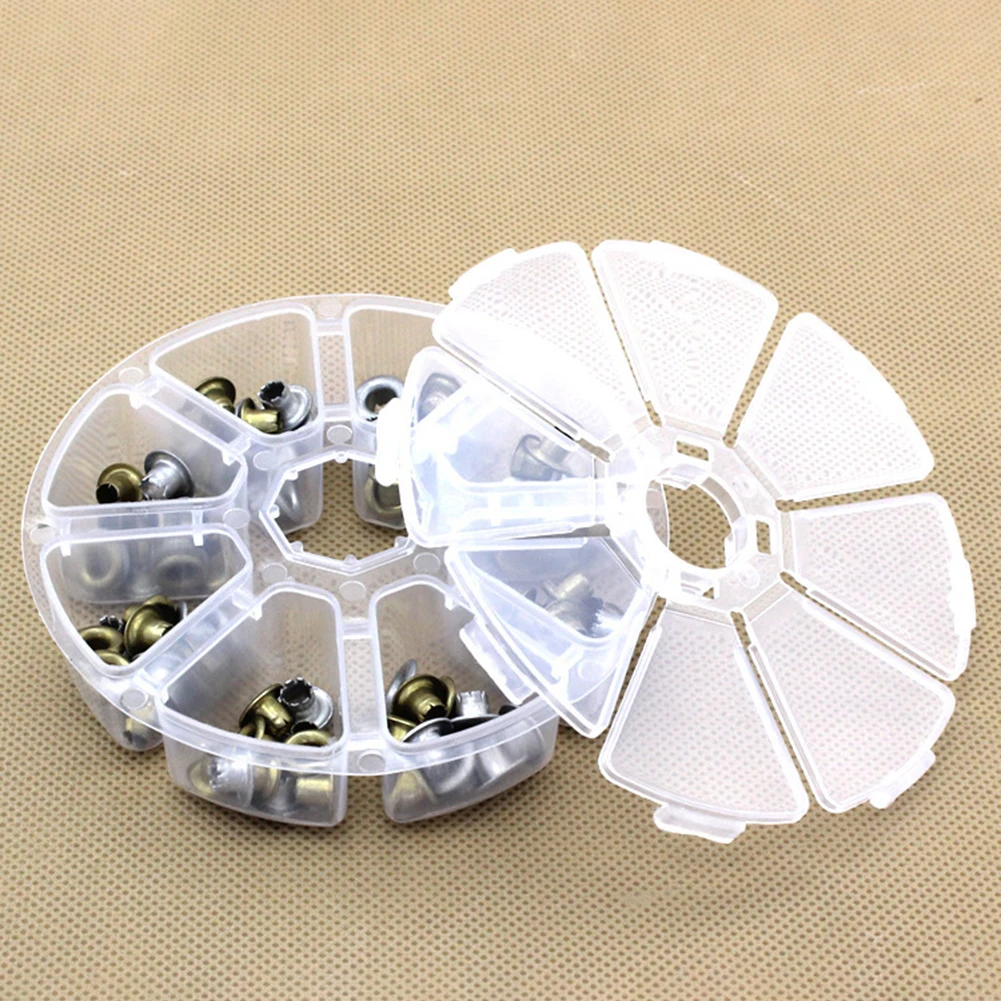 

8 Compartment Transparent Plastic Storage Box Jewelry Adjustable Beads Ring Nail Art Coin Earring Parts Box Jewelry Round Case