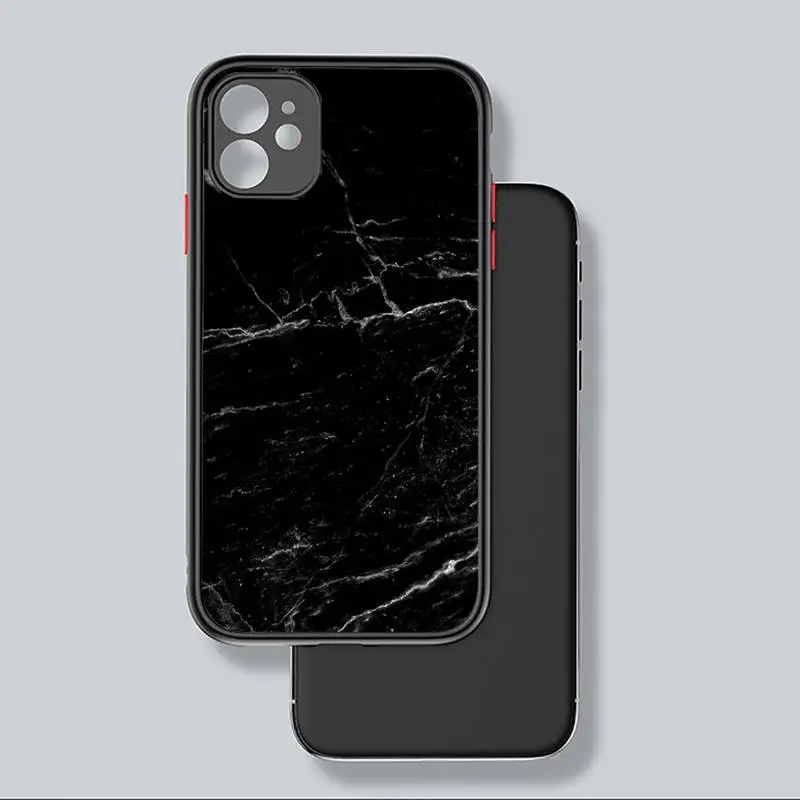 

marble fashion Pattern Phone Case matte transparent For iphone 7 8 11 12 plus mini x xs xr pro max funda coque shell cover