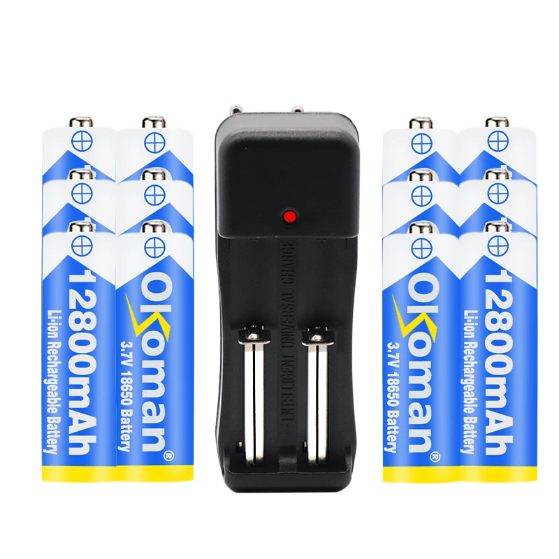 18650 литий-ионная батарея 15000 мАч аккумуляторная 3 7 В для светодиодного фонарика