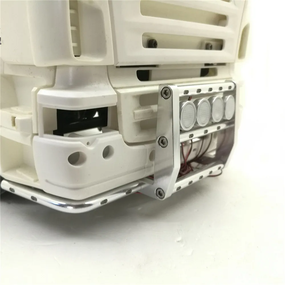 Front Bumper with 22 Lights for 1/14 Tamiya Scania R620 56323 R730 RC Truck Tractor Parts Accessories enlarge