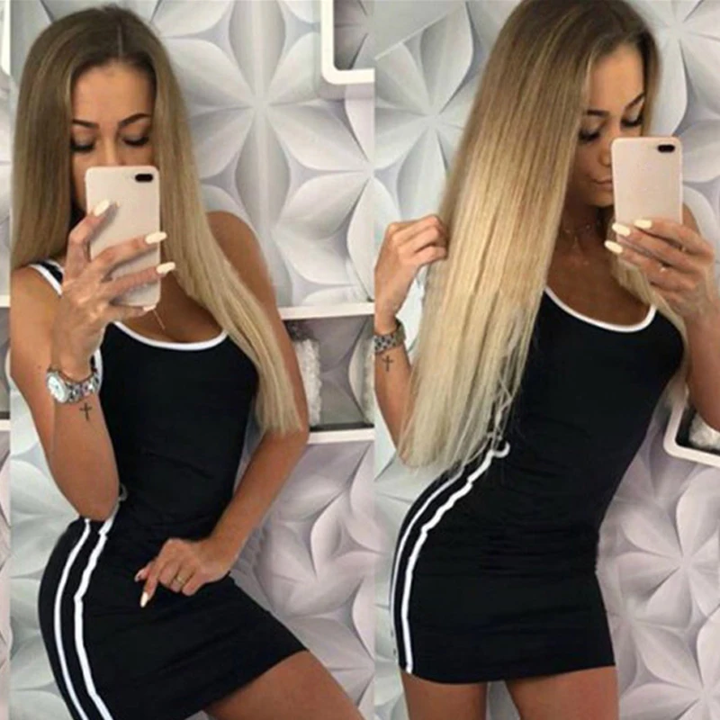 Модное сексуальное женское Короткое платье 2019 летнее свободное мини-платье без