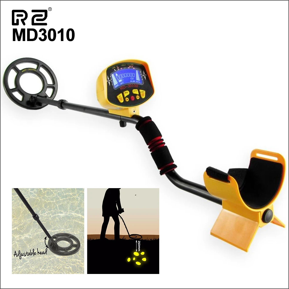 

RZ Underground Metal Detector Professional MD3010II Treasure Hunter Gold Digger MD-3010II High Sensitivity Seeking Metales Tool