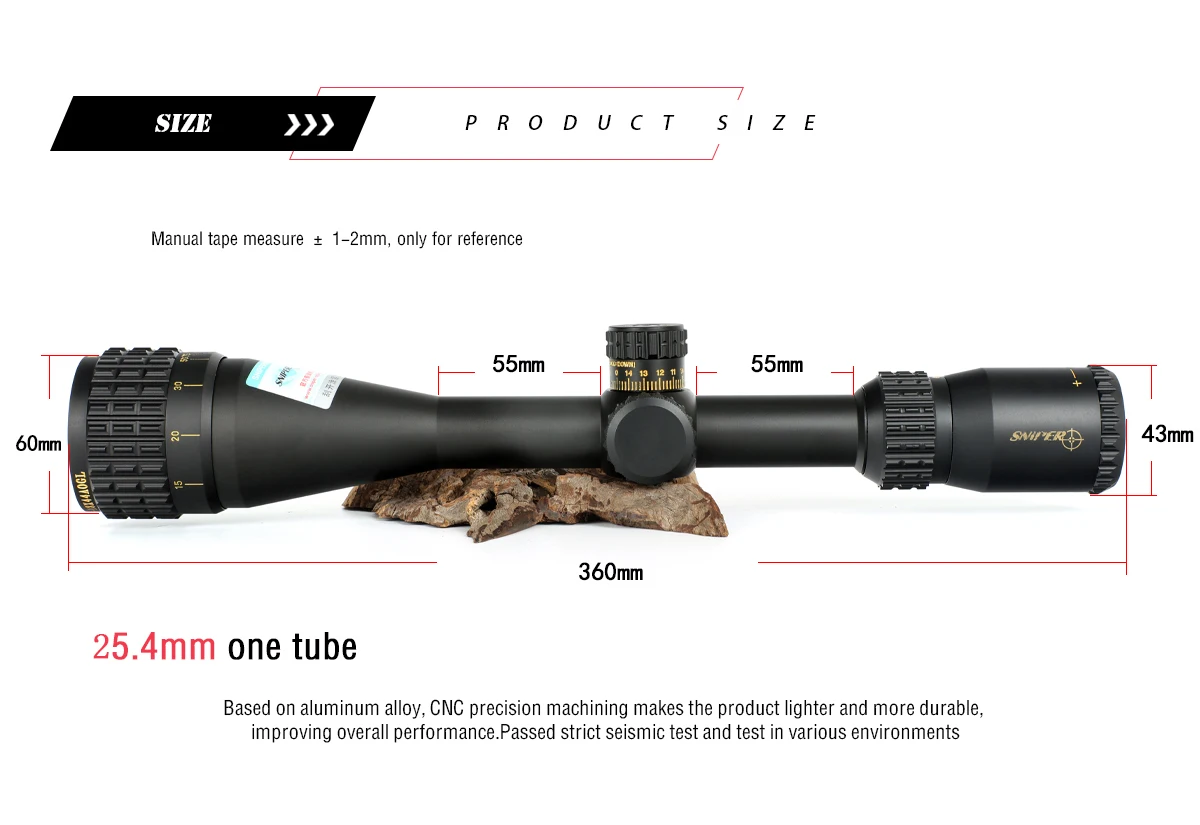 SNIPER NT 4,5-18X44 AOGL прицел тактический оптический прицел полный размер Mil-Dot RGB провод охотничий прицел винтовка с оптическим прицелом Красный точка зрения