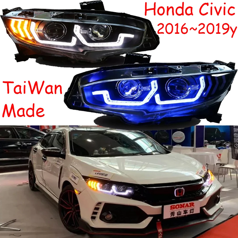 

2016~2019y car bupmer head light for Honda Civic headlight car accessories LED DRL Halogen/HID xenon fog for Civic headlamp