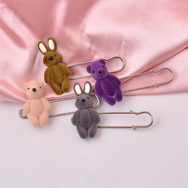 1 шт. брошь в виде милого медведя кролика модная зимняя для шарфа свитера костюма