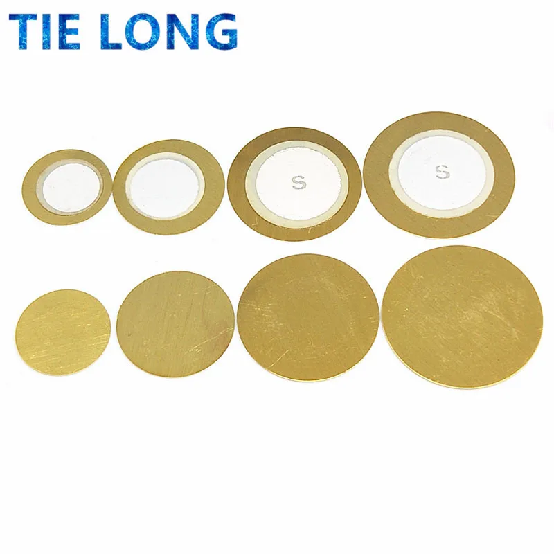 10pcs Piezo Elements Buzzer Sounder Sensor Trigger Drum Disc Copper Speaker 12MM 20MM 27MM 35MM 50MM Piezoelectric | Электронные