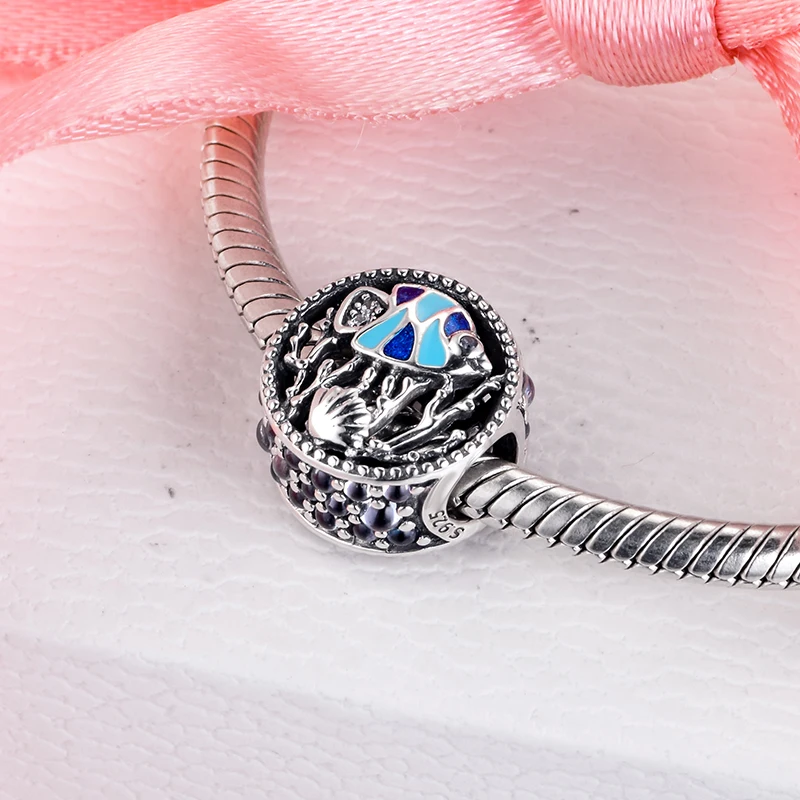 Настоящий Шарм для океанской жизни в стиле Pandora оригинальный браслет безделушка