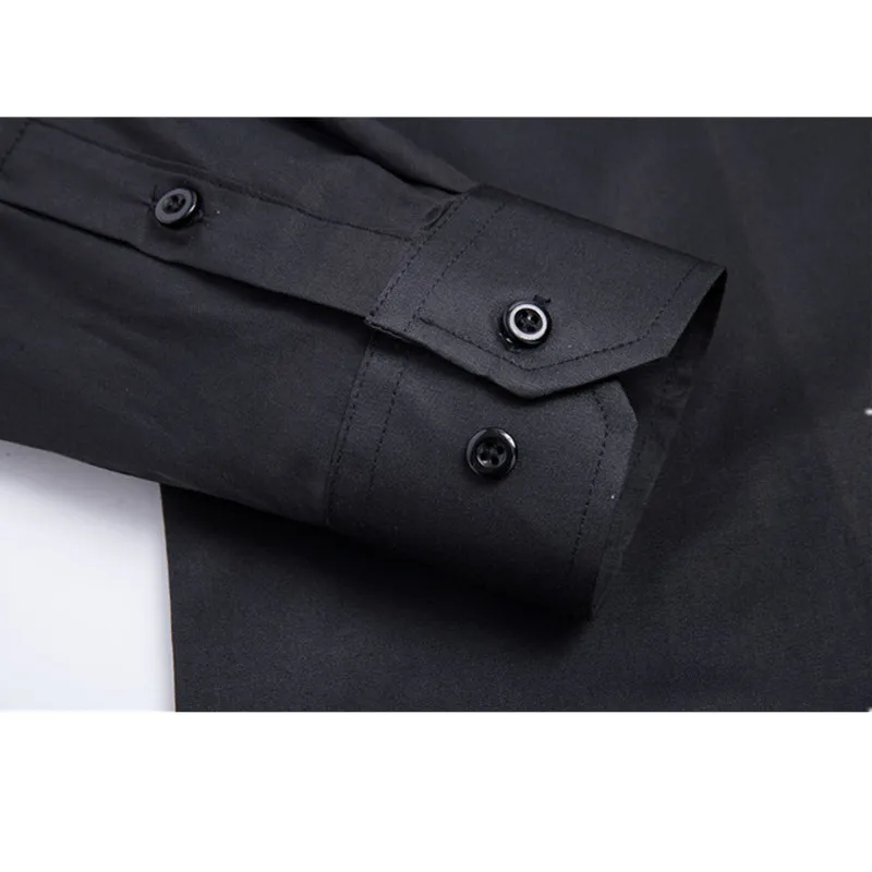 Мужская Облегающая рубашка VISADA JUANA Однотонная на пуговицах Y31 2019|Повседневные