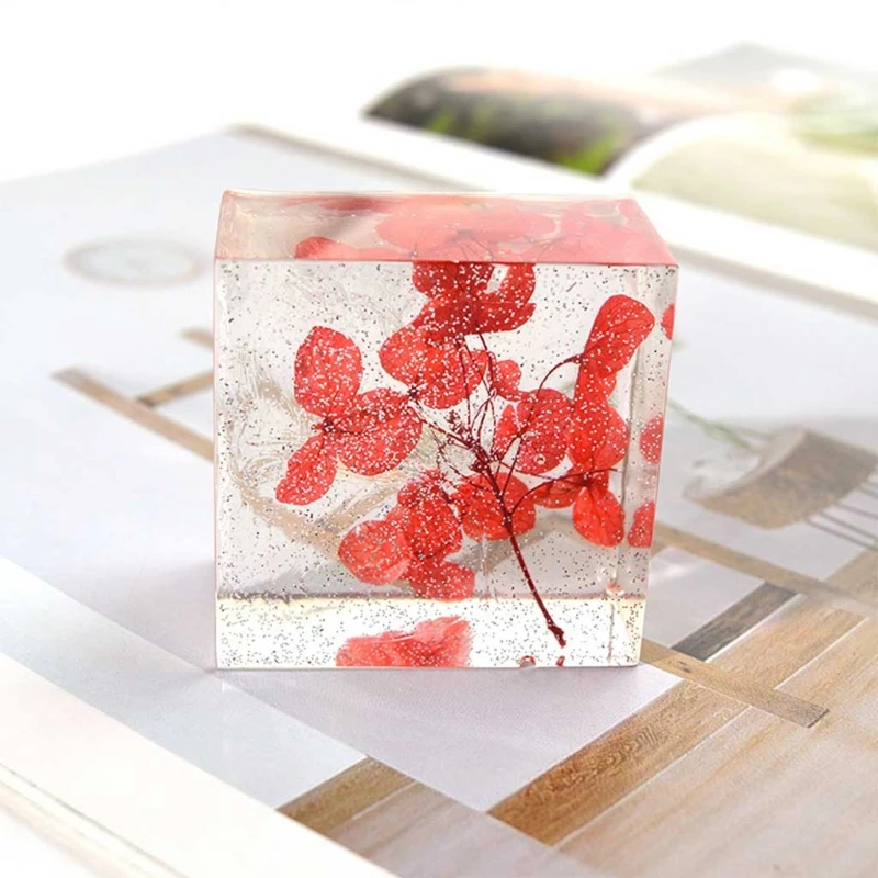 

8 Pcs Dried Flower Specimen Epoxy Resin Mold 3D Box Decorations Silicone Mould DIY Crafts Ornaments Casting Tool