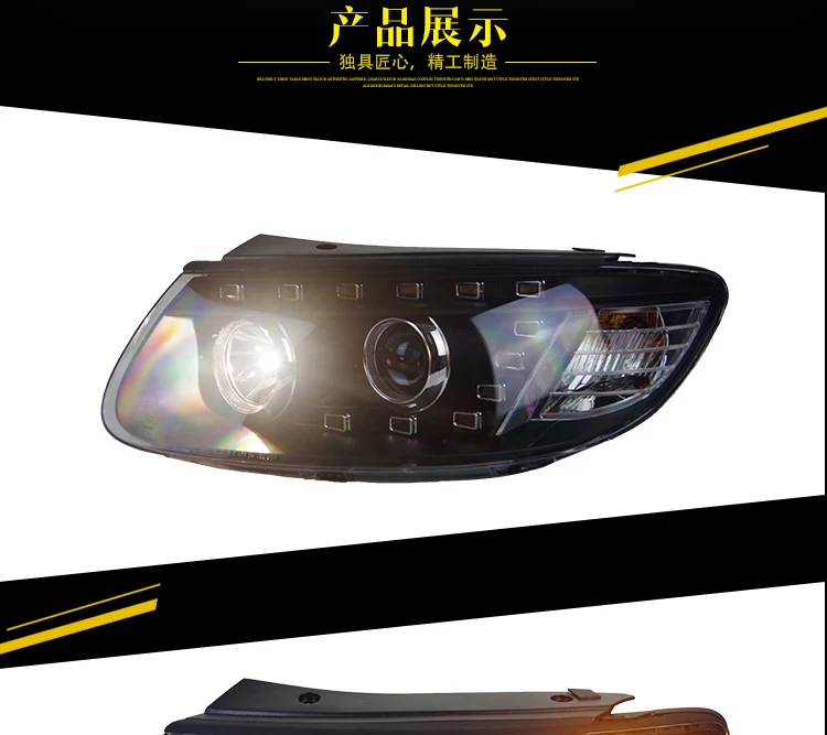 AKD автомобильный Стайлинг для hyundai Santa Fe фары 2006-2012 Santafe светодиодный налобный фонарь светодиодный DRL Биксеноновые линзы Высокий Низкий луч парковка