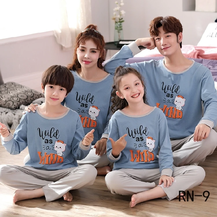 Осень 2019 одинаковые наряды рождественские пижамы для всей семьи с 3D принтом