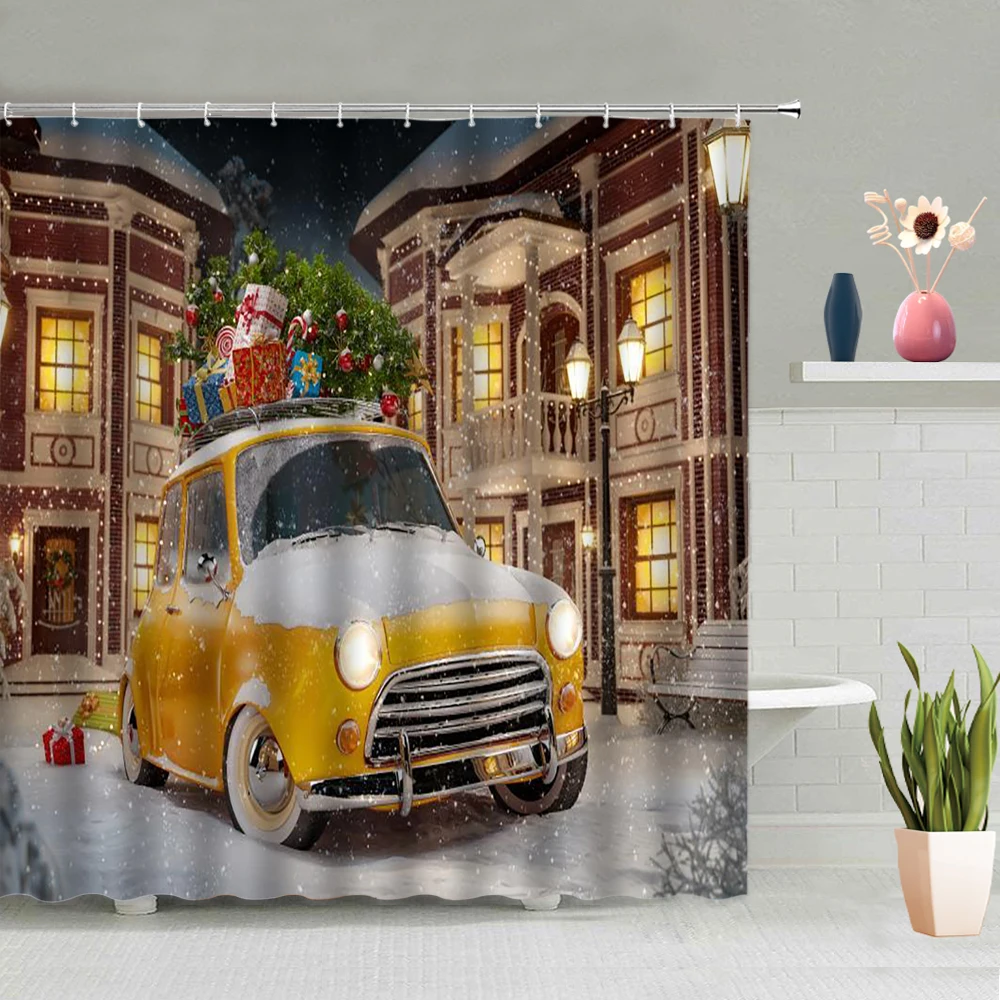

Hanging Curtain Mechanical Handsome Automobile Car Boy Like Forward Courageously Shower Curtains Waterproof Bath Screen Decor