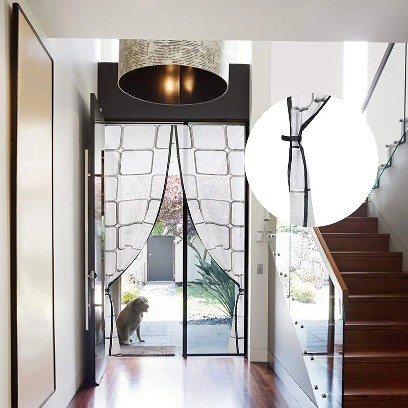 

Modern Winter Home Decoration Windproof Door Curtain Air-conditioner Summer Anti-mosquito Self-adhesive Magnetic Door Curtains