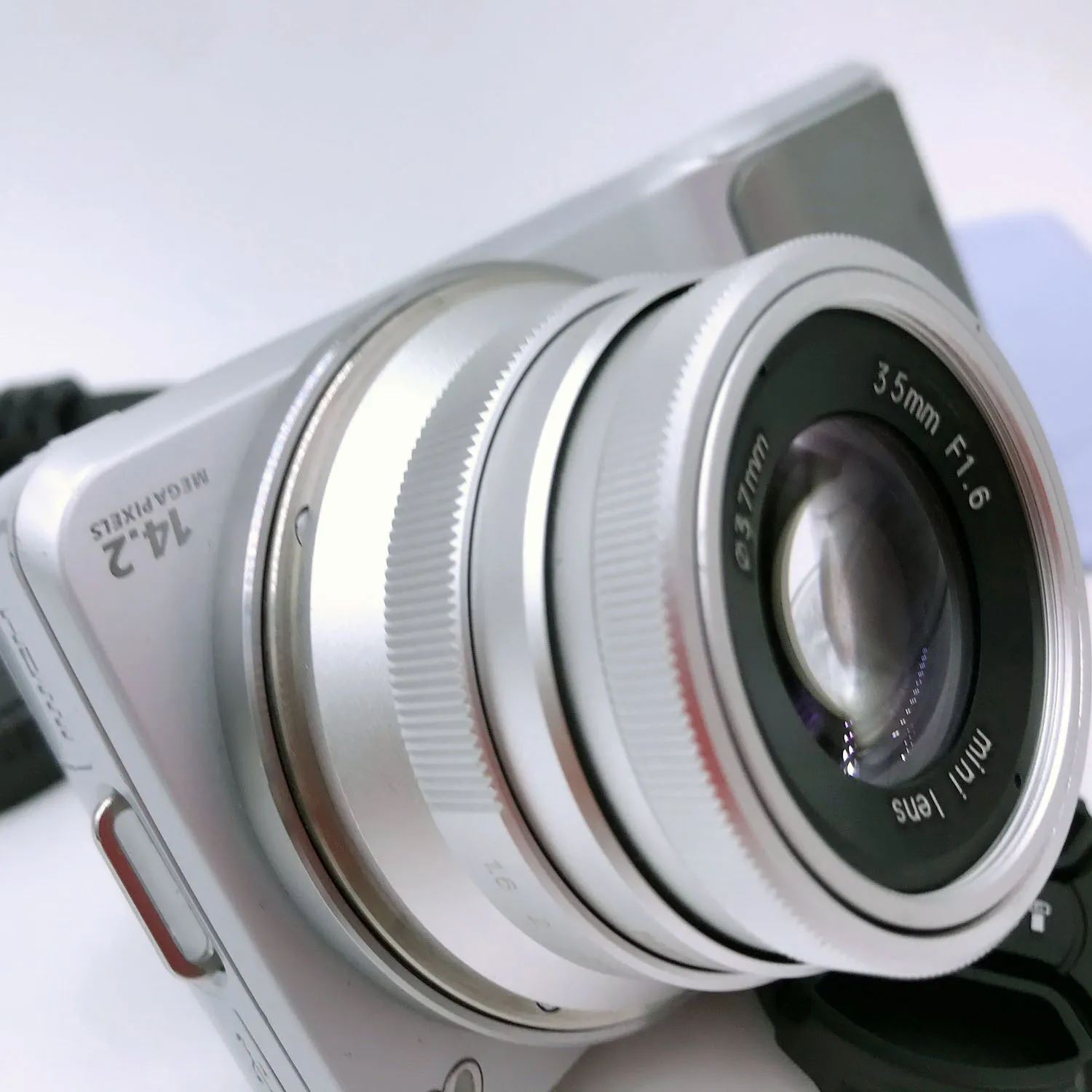 Серебристая металлическая E для объектива EF 35 мм F1.6 объектив Sony NEX 5 7 A6000 A5000 A6300