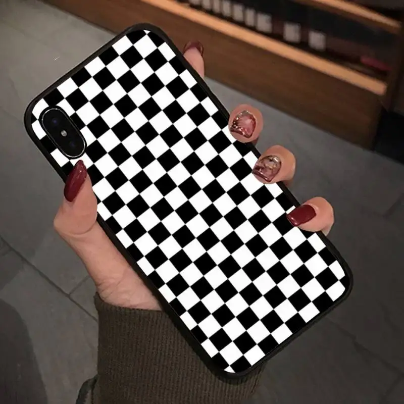 Babaite черный и белый шахматный силиконовый чехол для iphone 7 8 plus x xs max xr 11 pro мобильный