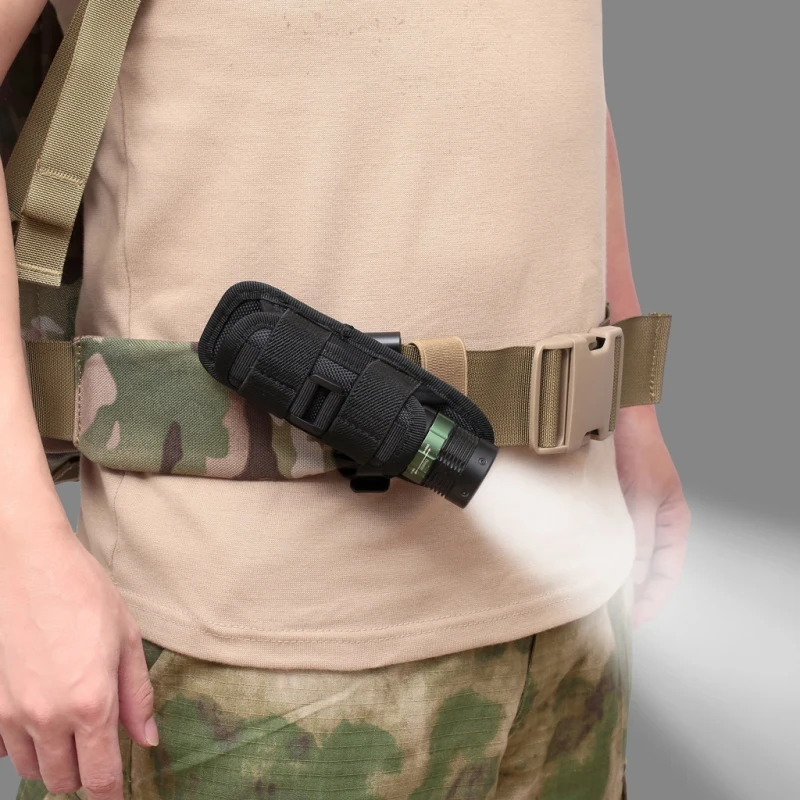 

Rotatable Flashlight Pouch Holster Torch Case For Belt Portable Torch Cover Holder Hunting Lighting Accessories