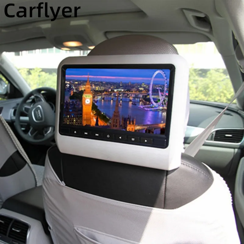 

2021 New Car Rear Seat Entertainment 9 Inch TFT Color LED Headrest Monitors Input Radio AV Monitor for Audio DVD Player