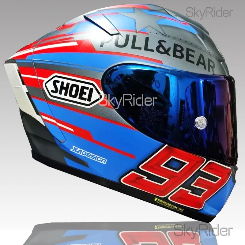 

Full Face Motorcycle helmet X14 blue AMERICAN CAPTAN helmet Motocross Racing Motobike Riding Helmet Casco De Motocicleta