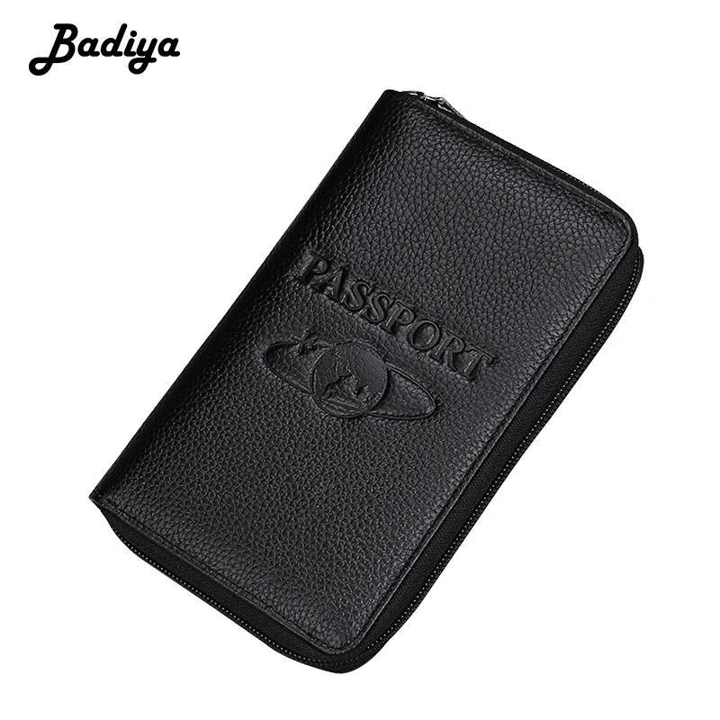 Дорожный кошелек из натуральной кожи Большой Вместительный чехол для паспорта