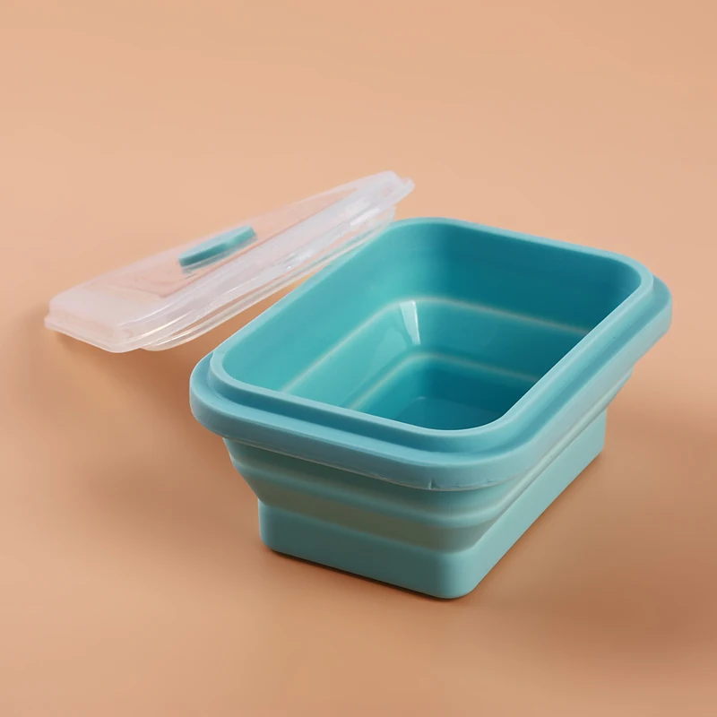 Складной силиконовый Ланч бокс красочный экологически чистый стандартный шкаф с