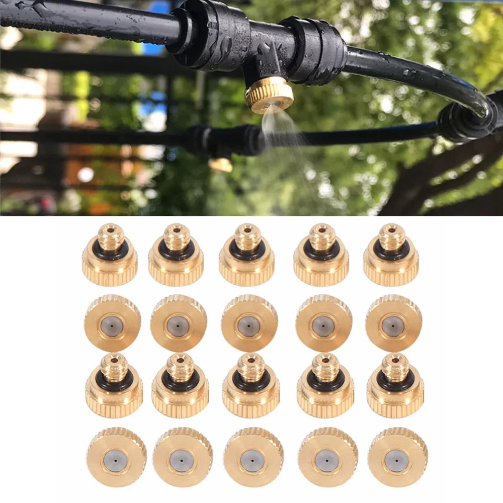 

Misting Nozzles Brass 0.2 mm-0.6mm Gardening Fine Water Mist Spray Nozzle Cooling Watering System Atomization