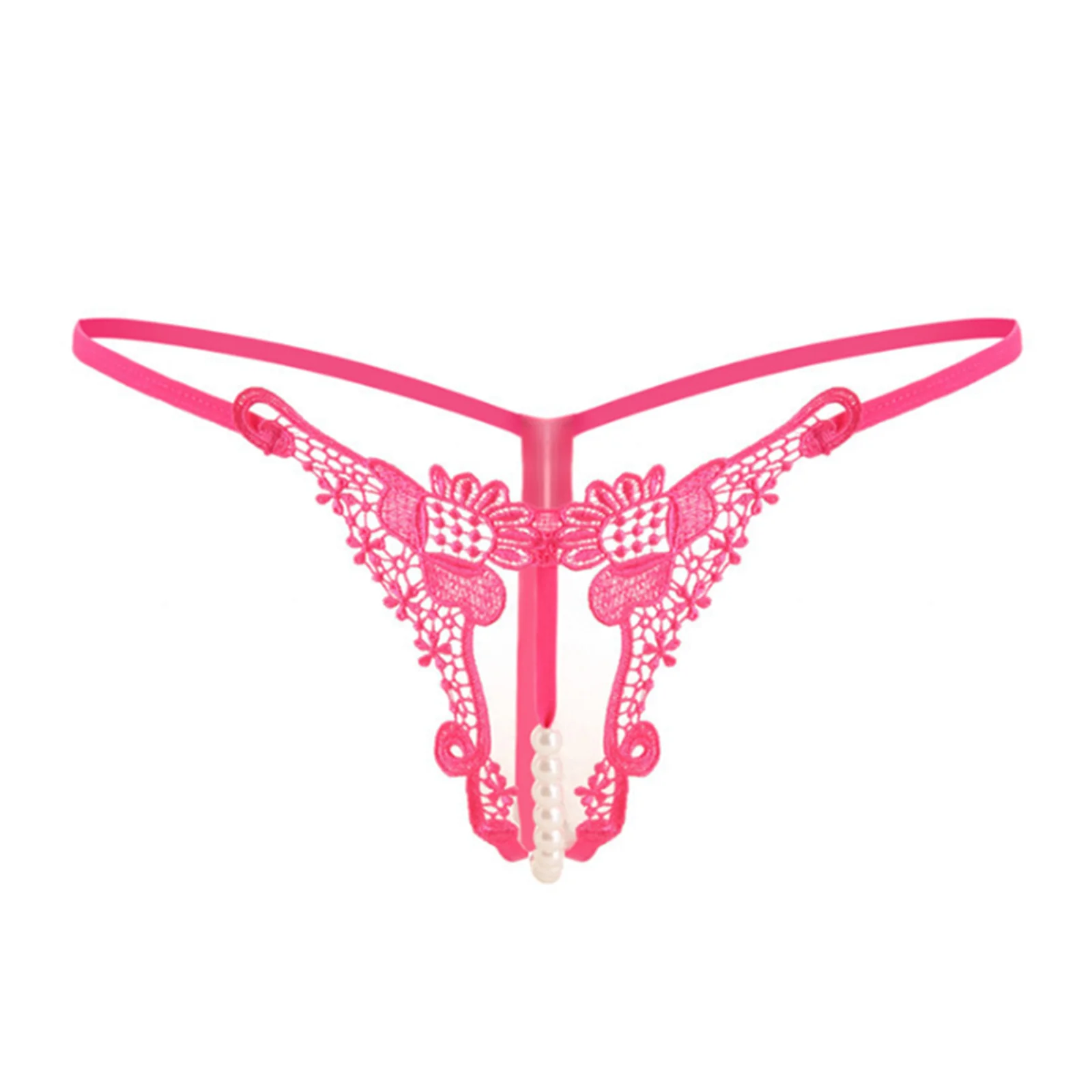 Мужские трусы стринги с цветочной вышивкой жемчугом |