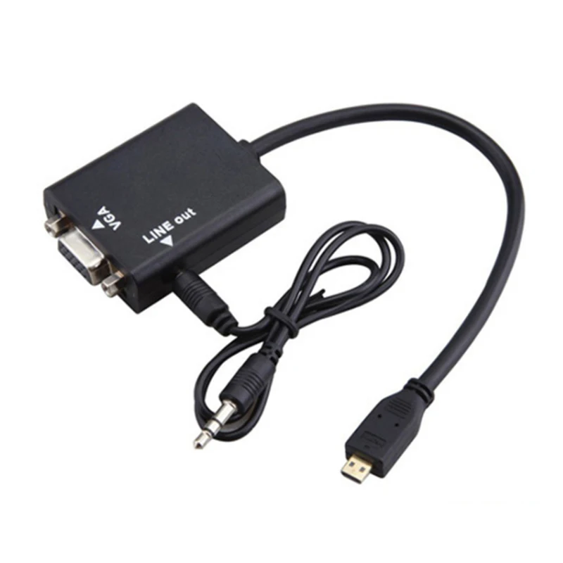 Преобразователь HDMI VGA с аудиокабелем для Xbox 360 PS3 ноутбука настольного компьютера